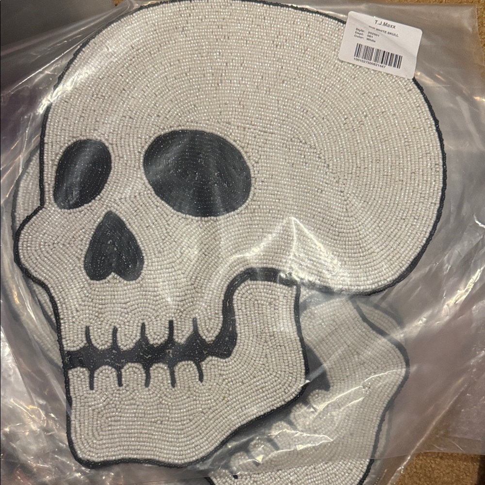 Beaded Skull Placemat set 4